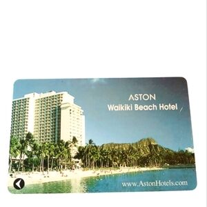 Aston Hotel Waikiki Beach Key Card Hotel Room Key Hawaii Souvenir